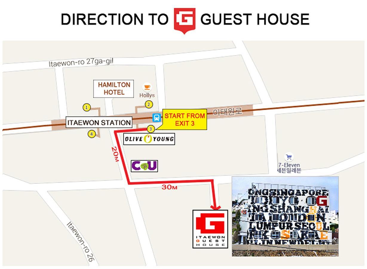 G Guesthouse Itaewon In Seoul Exteriör bild